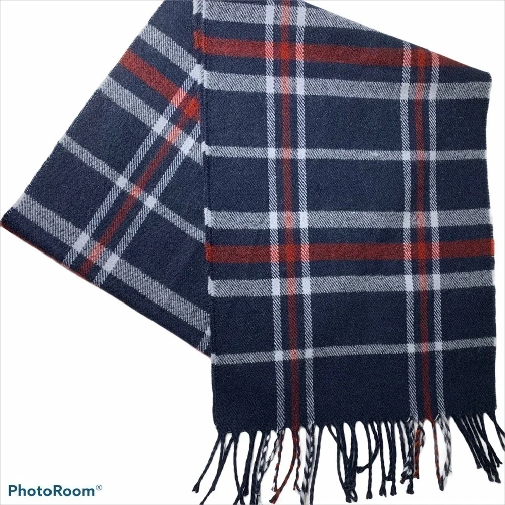 𝅺PRONTO Uomo Blue Plaid Scarf